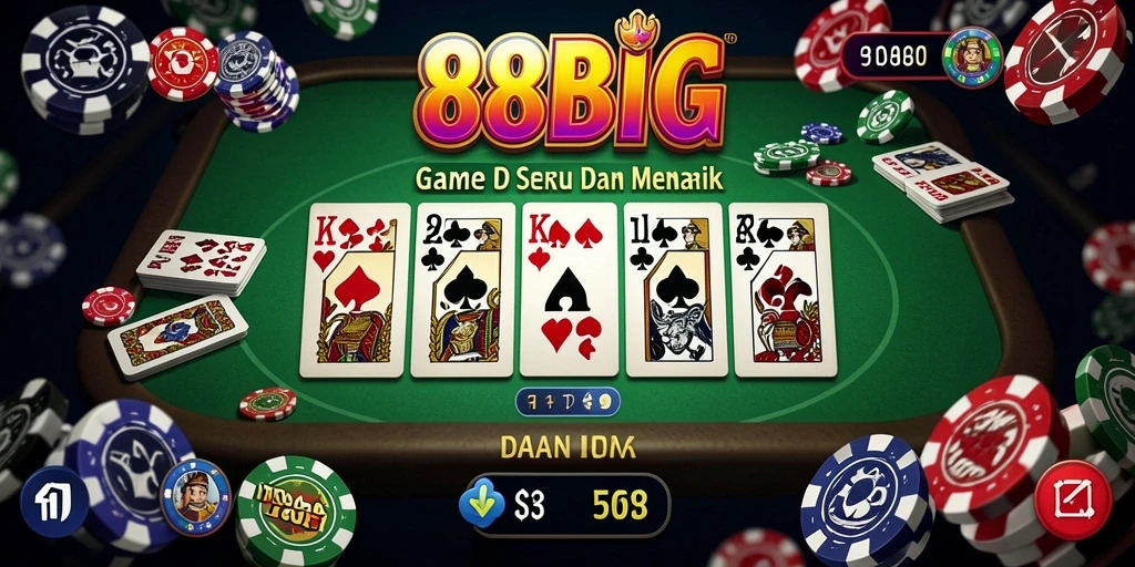 Screenshot gameplay seru dari 88BIG yang menunjukkan keseruan bermain domino.