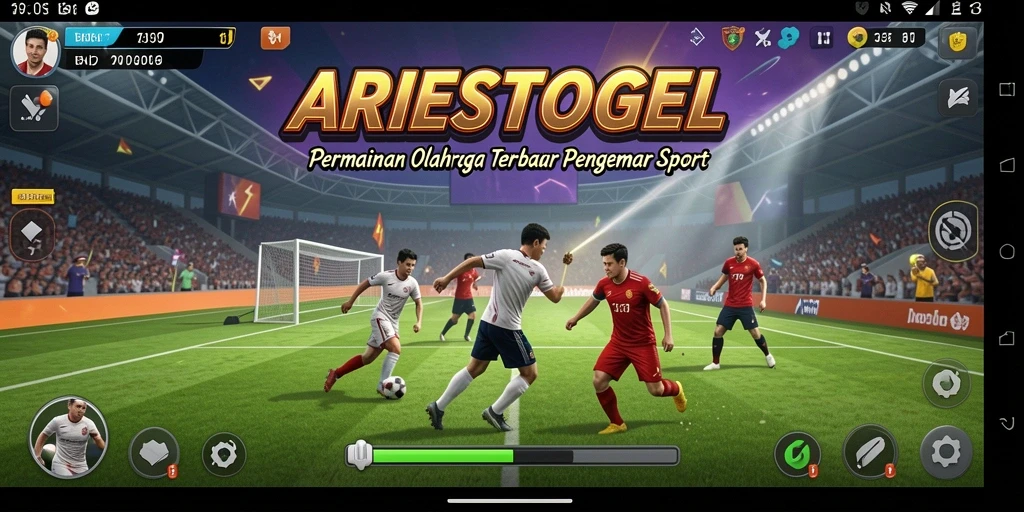 Tampilan gameplay menarik dan penuh aksi dalam ARIESTOGEL.