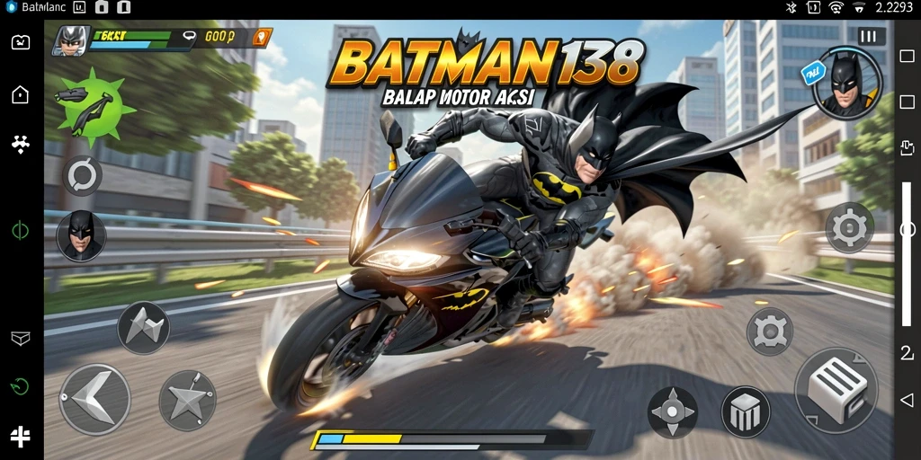 Tampilan gameplay seru dalam balapan motor di BATMAN138.
