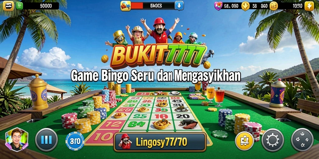 Tampilan gameplay BUKIT777 dengan teman bermain Bingo.