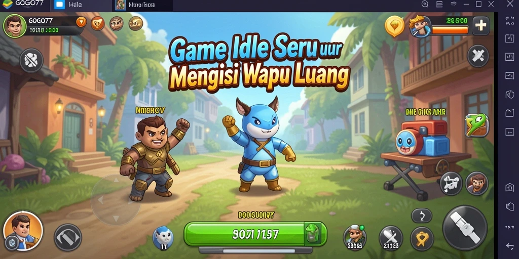 Tampilan gameplay GOGO77 dengan fitur Idle yang menarik.