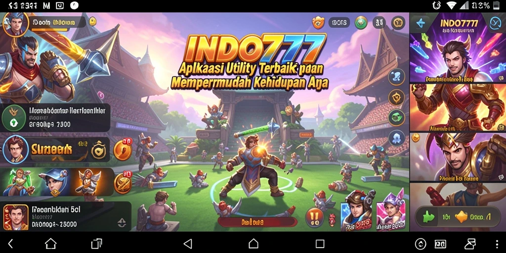 Tampilan antarmuka pengguna yang intuitif di INDO777.