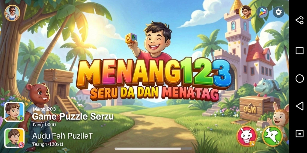 Tampilan gameplay seru dengan tantangan puzzle menarik dari MENANG123.