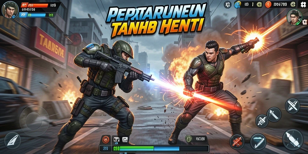 Tampilan seru gameplay RP6789 dalam pertarungan intens.
