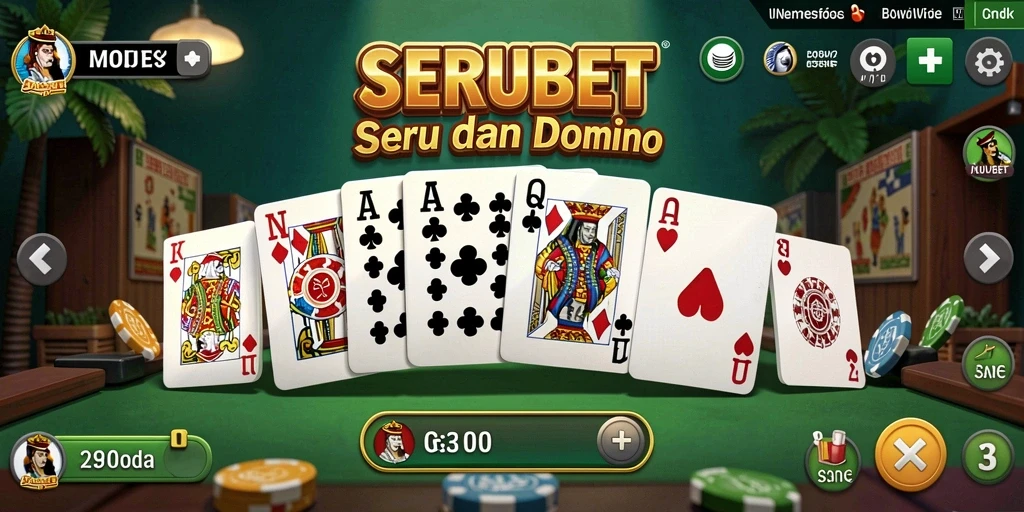 Screenshot gameplay Domino seru di SERUBET yang penuh aksi.
