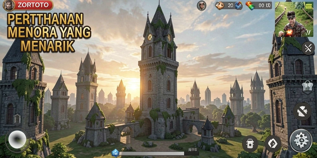 Screenshot ZORTOTO menampilkan aksi gameplay Tower Defense yang seru.
